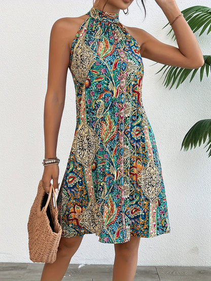 Vestido Floral Plissado com Laço - Leve, Sofisticado e Perfeito para o Verão