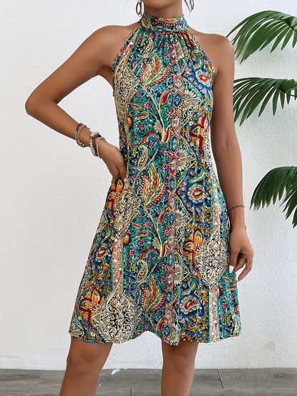 Vestido Floral Plissado com Laço - Leve, Sofisticado e Perfeito para o Verão