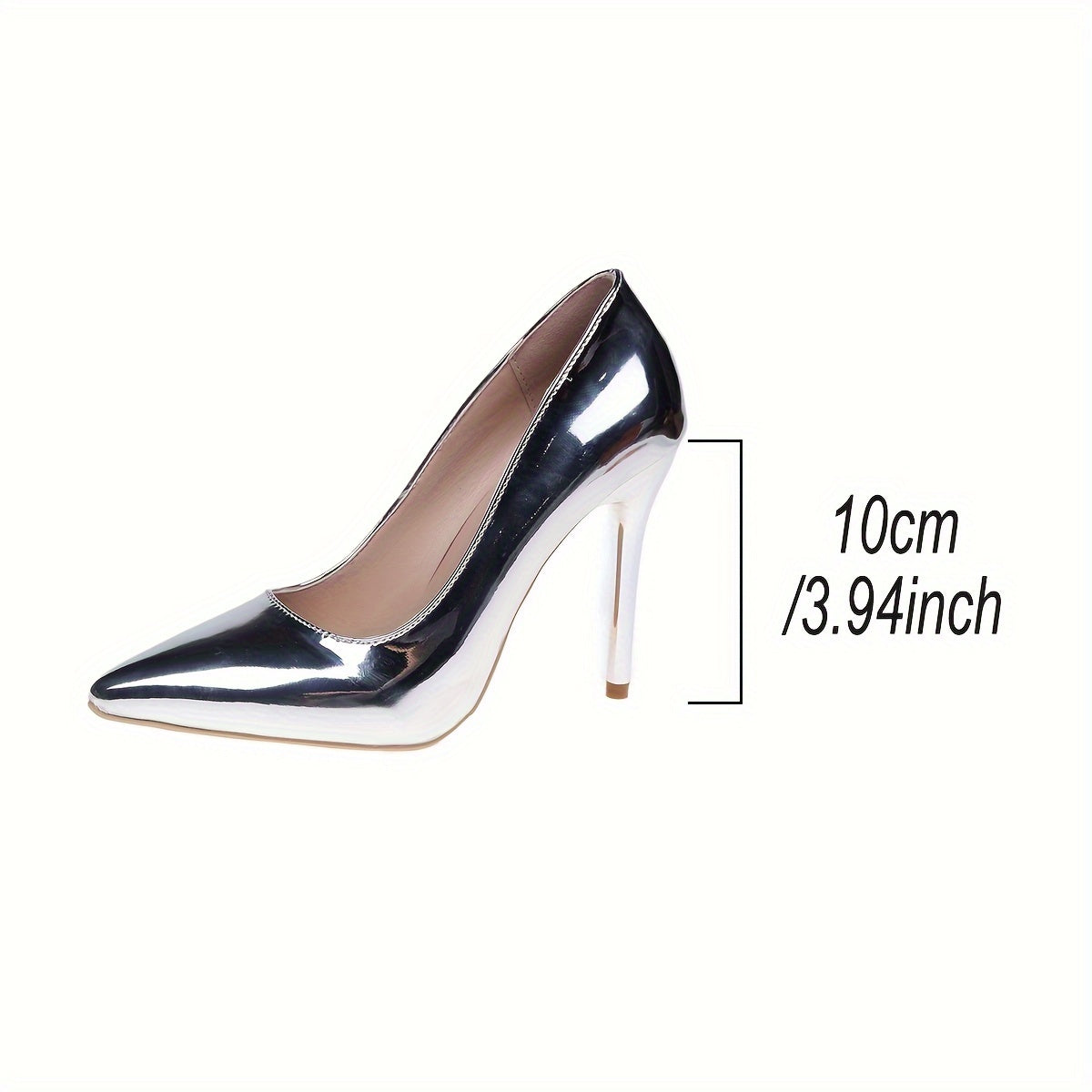 Women's High Heels, Shallow Mouth Slip On Pumps, Fashion Party Shoes, Pointed Toe Stilettos