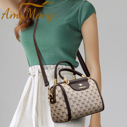 Bolsa Boston - Bolsa de Ombro e Mão Luxo Feminina em Couro | Designer Exclusivo