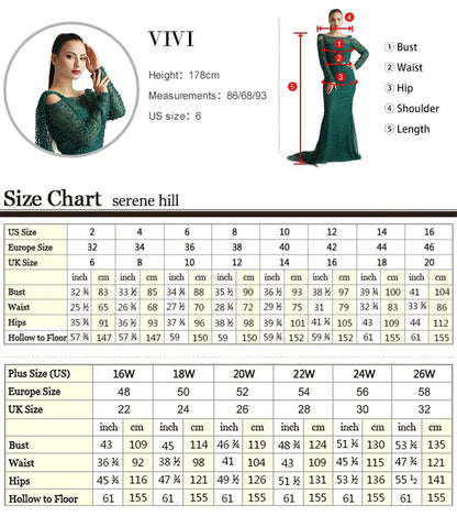 Serene Hill Turquoise Mermaid Evening Dresses Gowns 2024 with Beaded  With Cape for Women's Wedding Party LA72168A